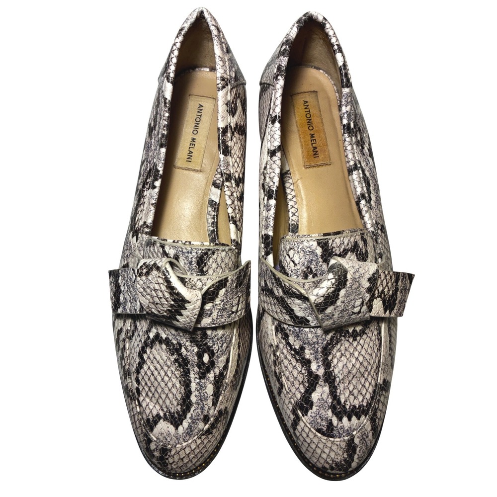 Antonio‎ Melani Darleane Women's Snake Print Leather Loafers Women's 9.5M